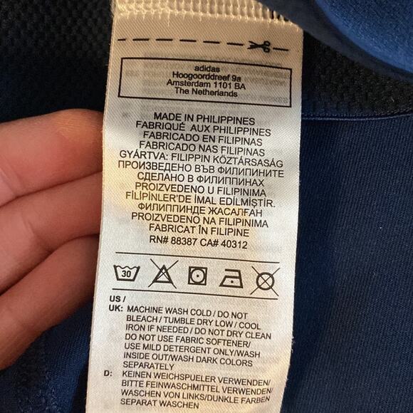 Adidas Alphaskin Sport 3/4 Tights Navy Size M - Picture 4 of 6